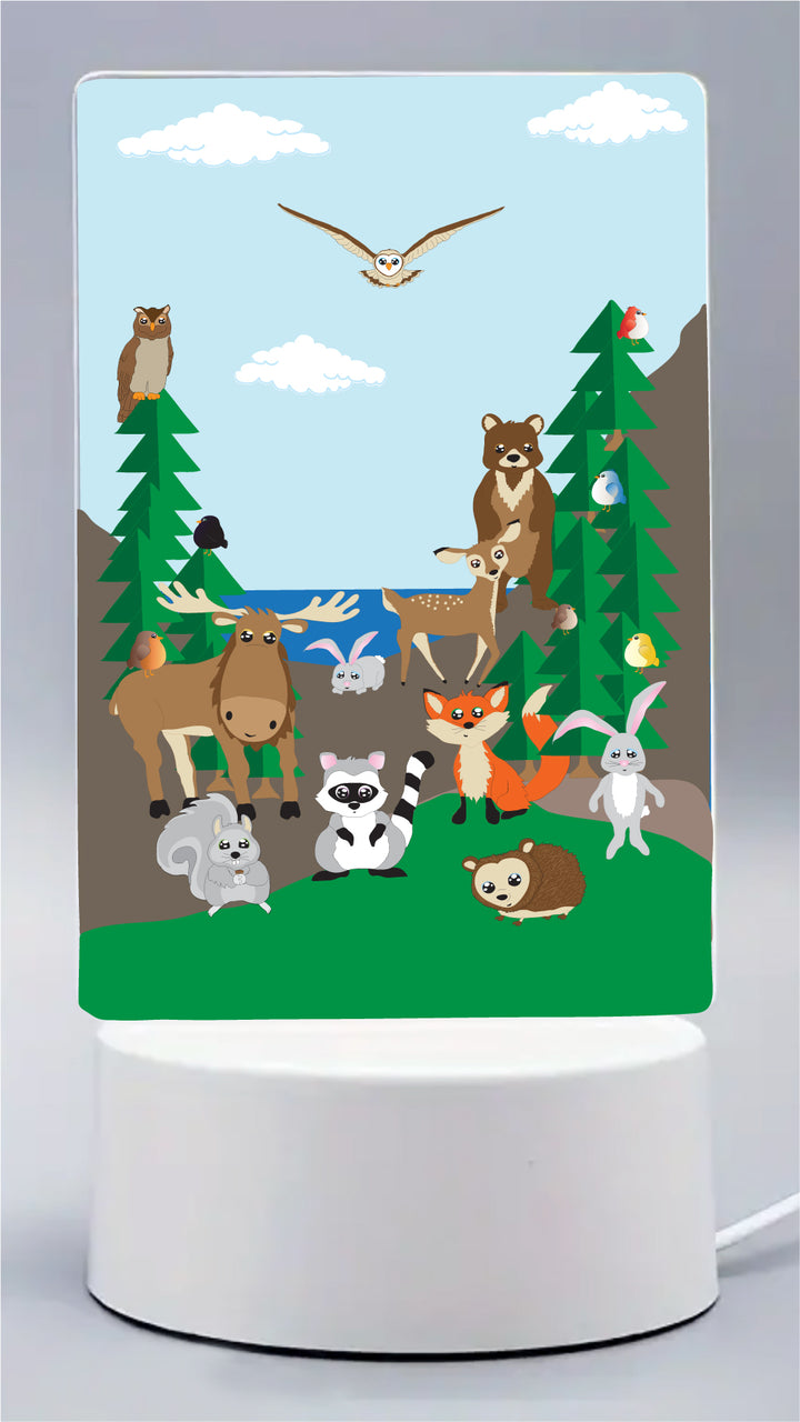 Forest Animal Night Light | Woodland Nursery Desk Lamp