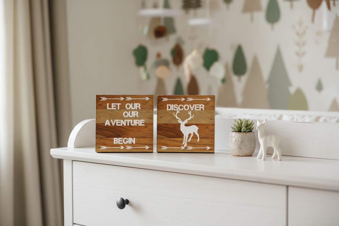 Arrow Art Print Wall Hanging - Woodland Nursery Lifestyle