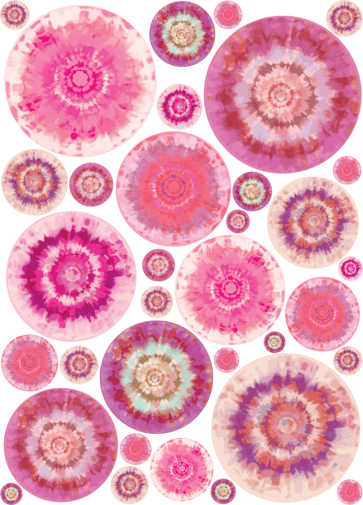 Polka Dot Tie Dye Wall Decals