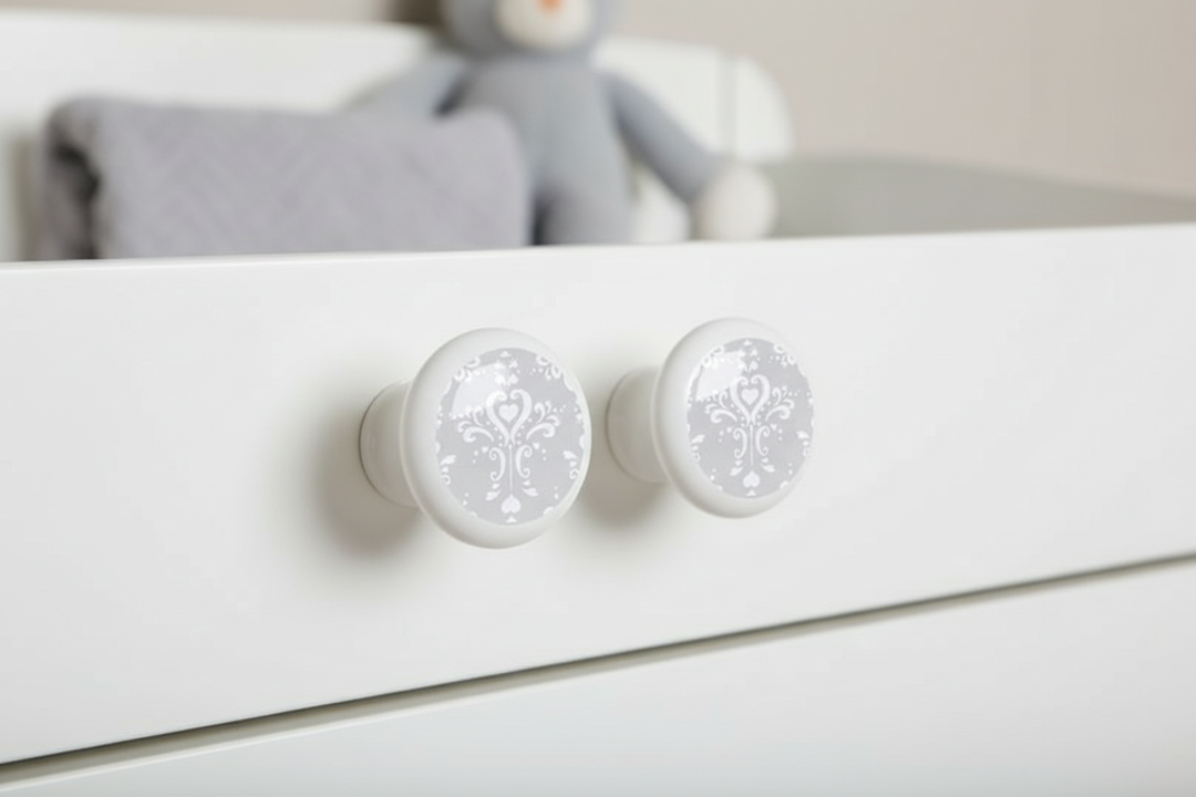 Macro detail of gray damask pattern