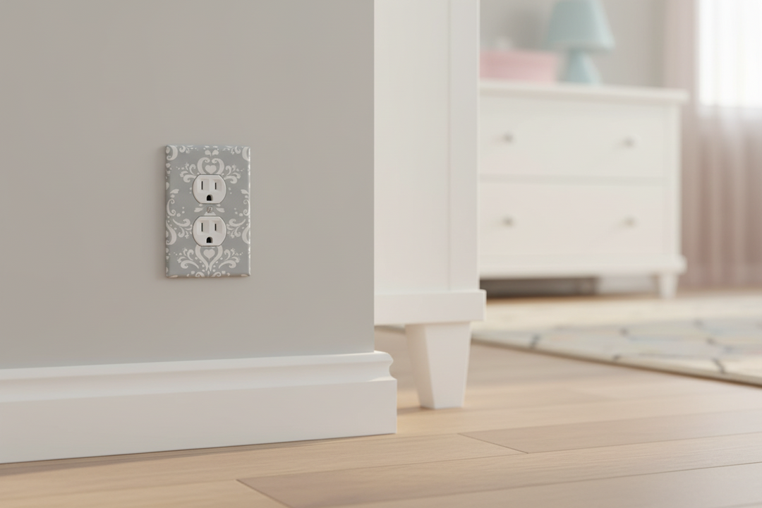 Damask Light Switch Cover Plate and Outlet Covers