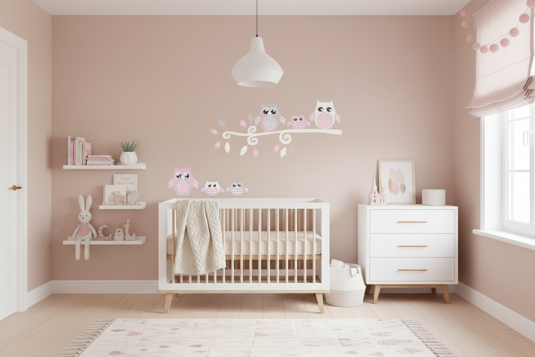 Owl Wall Decals for Nursery | Woodland Forest Owl Wall Stickers ...