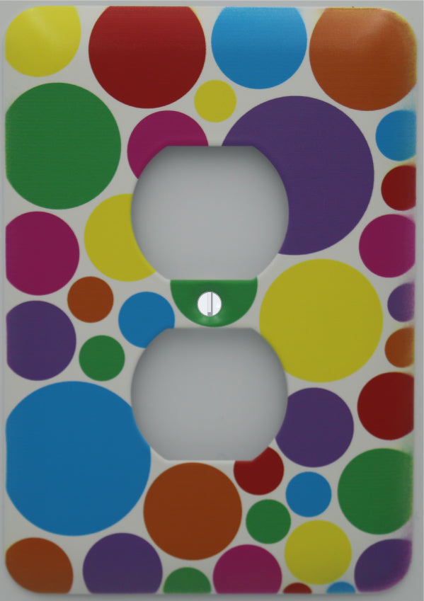 Presto Rainbow Polka Dot Light Switch Covers