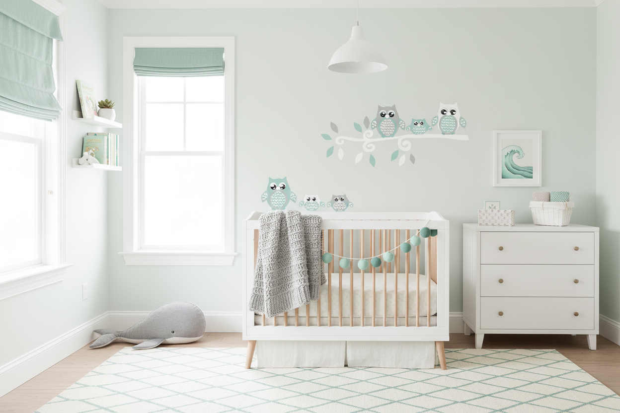 Owl Wall Decals for Nursery | Woodland Forest Owl Wall Stickers ...