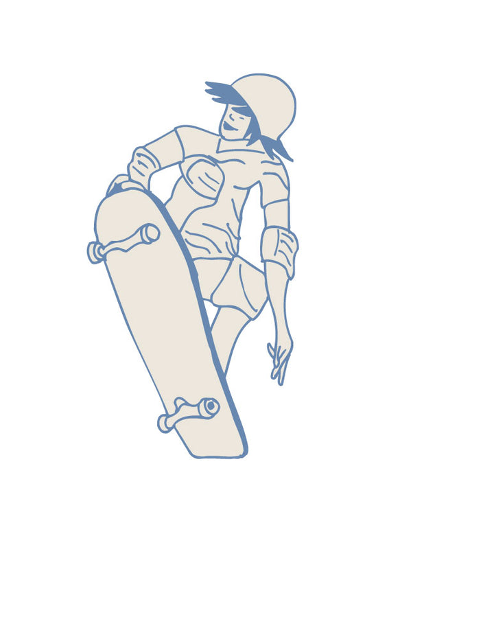Sand and Blue Skate Skateboard Wall Decal Sticker Graphics