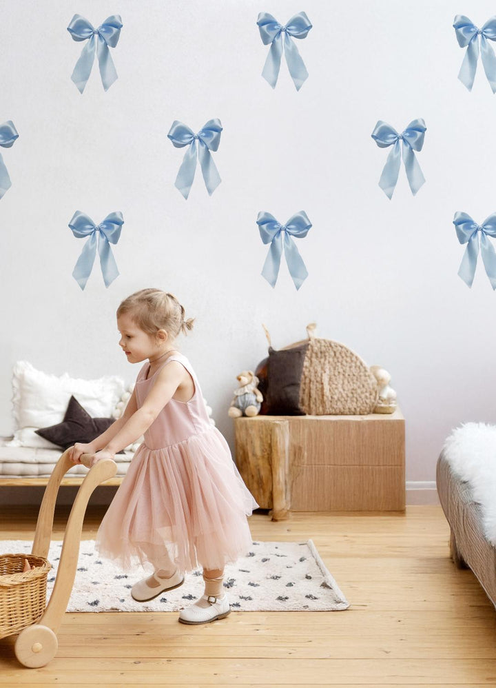 Heirloom Blue Bow Wall Decals