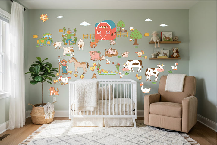 Giant Farm Animal Mural Wall Decals