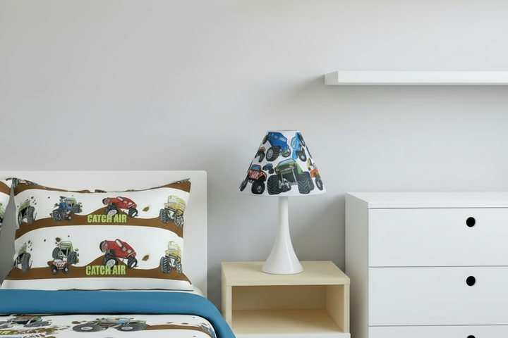 Monster Truck Lamp Shade | Boys Monster Truck Room Decor