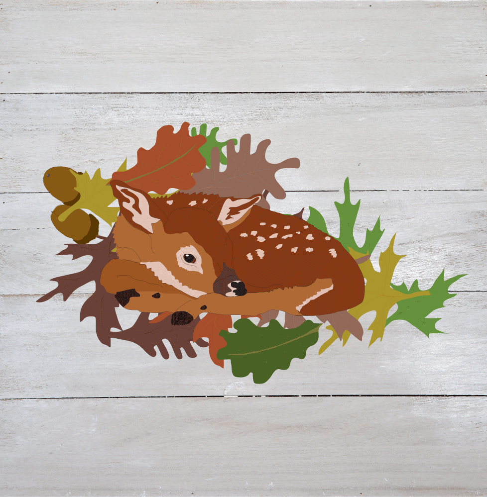 Forest Animal Wood Wall Print