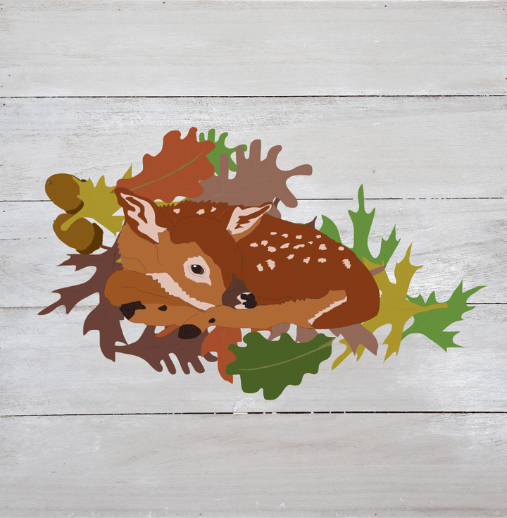 Forest Animal Wood Wall Print