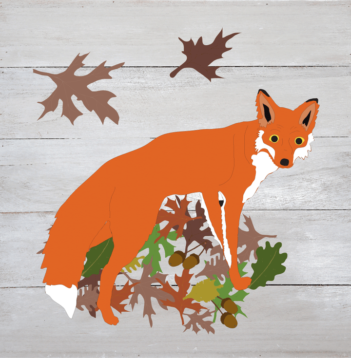 Forest Animal Wood Wall Print