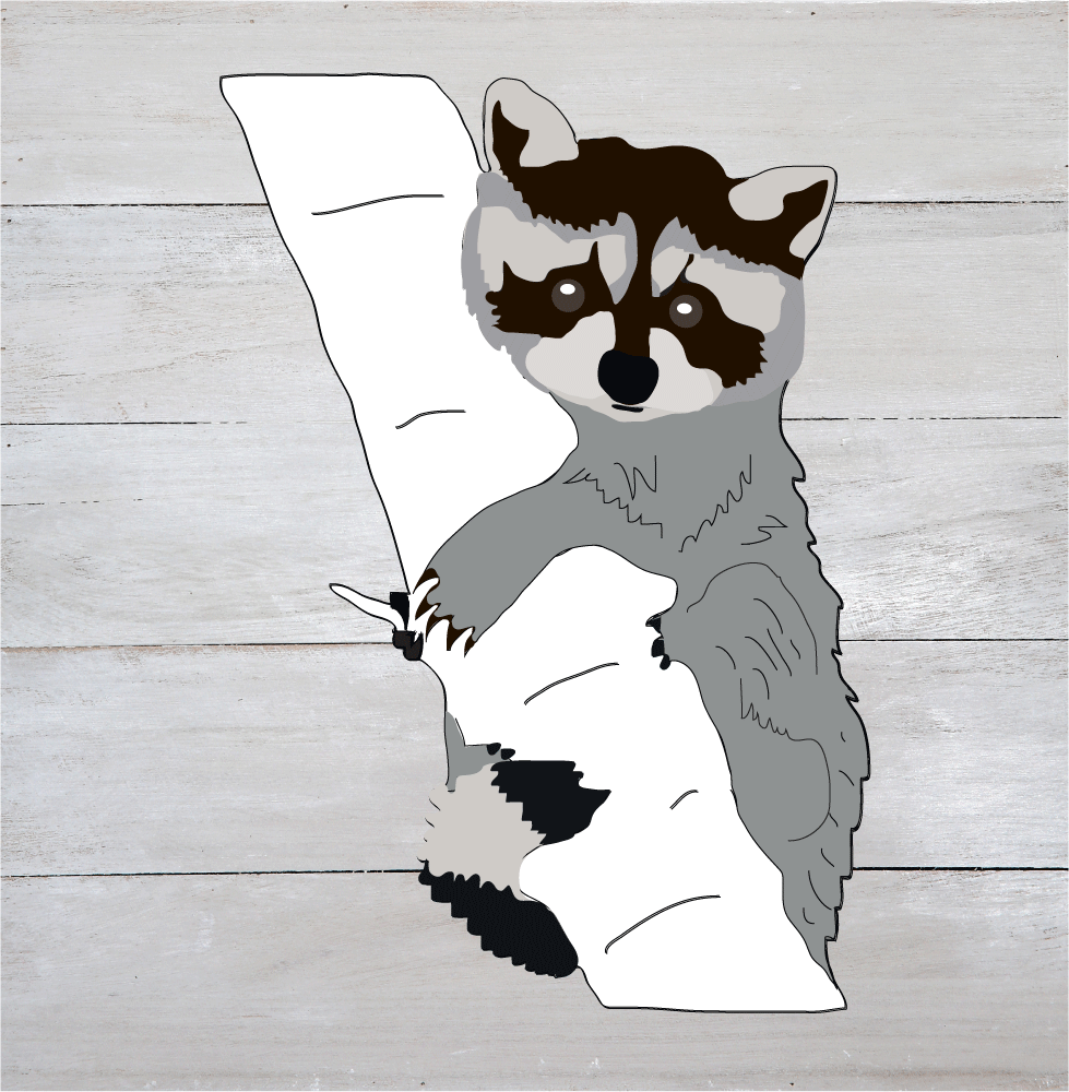 Forest Animal Wood Wall Print