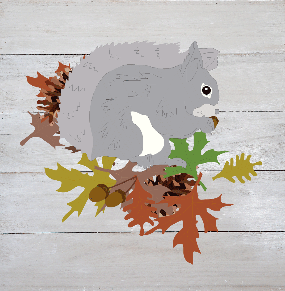 Forest Animal Wood Wall Print