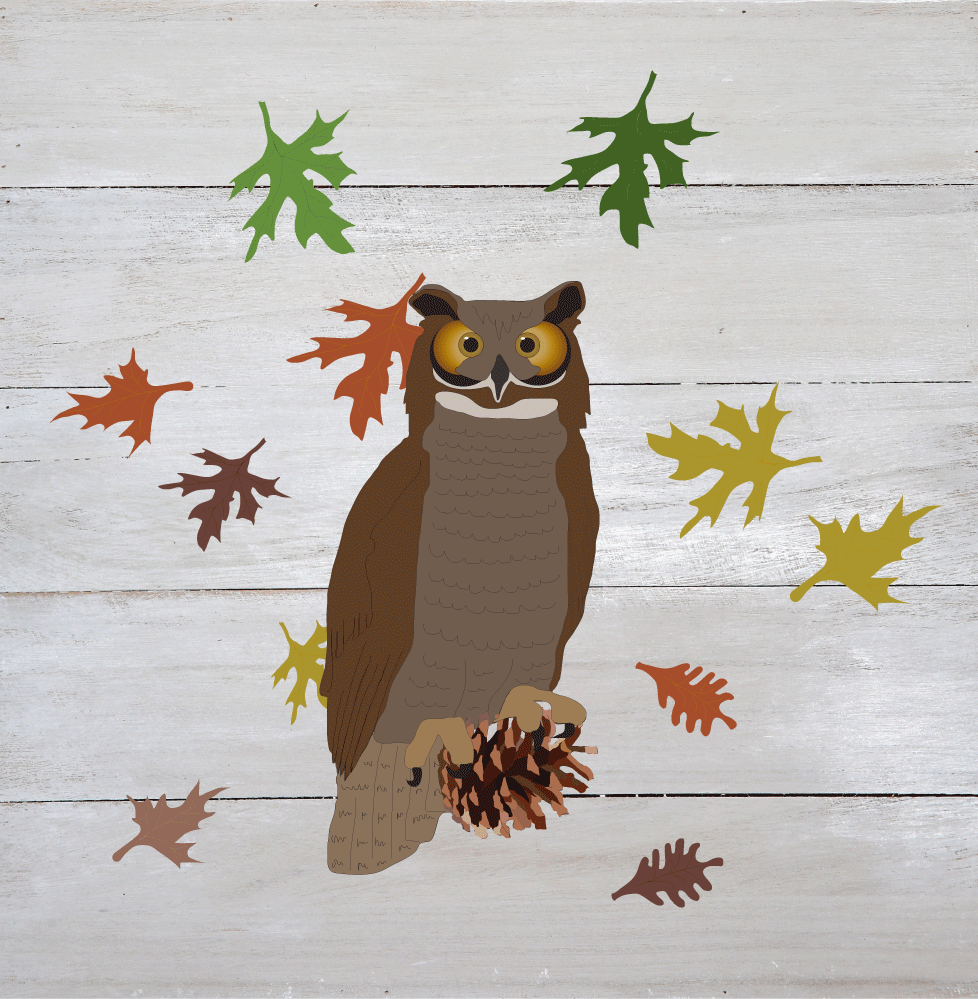 Forest Animal Wood Wall Print