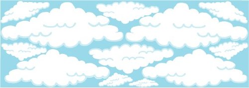 Clouds with Blue Lining Wall Decals/ Stickers/ Graphics