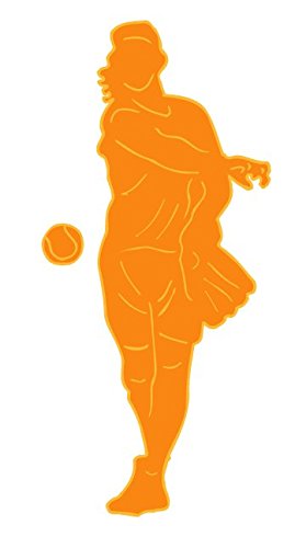 Orange Pitcher Softball Wall Decals / Girls Sports Wall Stickers