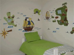 Giant Pirate Wall Mural Adventure Map Decals