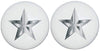 Two Silver Nautical Star Drawer Knobs Ceramic Dresser or Cabinet Handle Pulls Grey Children's Nursery Decor (Set of Two)