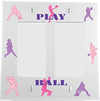 Pink and Purple Softball Switch Plate and Outlet Covers/Girls Softball Light Wall Plate Decor