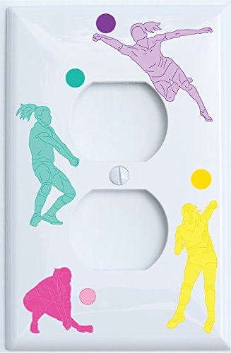 Girls Volley Ball Light Switch Cover Plates and Outlet Covers