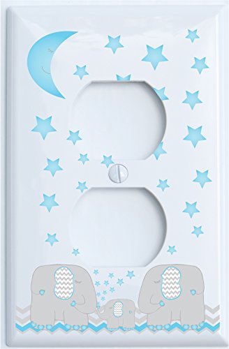 Blue Elephant Light Switch Cover Plates