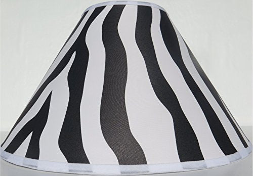 Zebra Print Lamp Shade in Black / Zebra Print Nursery Decor