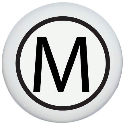 Vintage Typewriter Monogram Letter Drawer Knob Pulls