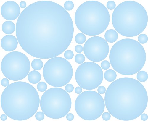 Bubble Wall Stickers / 38 Total Light Blue Bubble Wall Decals