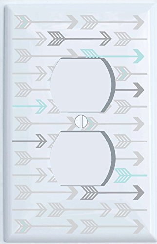 Seafoam Arrow Print Light Switch Cover Plate