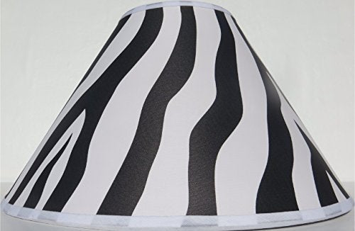 Zebra Print Lamp Shade in Black / Zebra Print Nursery Decor