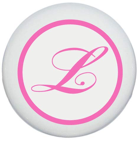 Presto Chango Pink Monogram Letter Drawer Knob Pulls