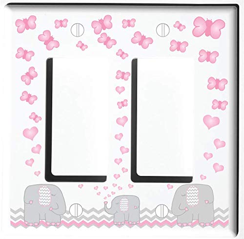 Pink Elephant Light Switch Cover Plates