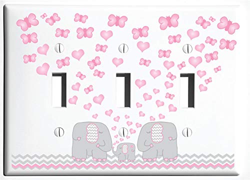Pink Elephant Light Switch Cover Plates
