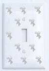 Grey Deer Light Switch Plates and Outlet Covers/Woodland Forest Animals Nursery Wall Decor