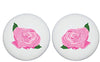 Pink Rose Drawer Knobs Ceramic Dresser or Flower Cabinet Handle Pulls Children's Nursery Decor