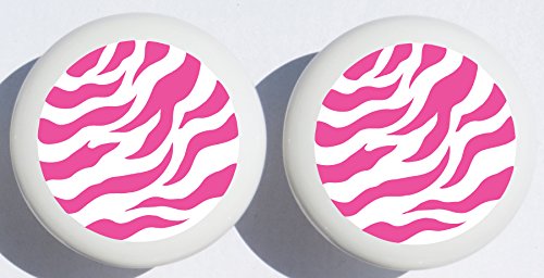 Zebra Print Pink Drawer Pulls