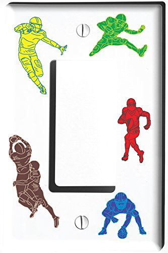 Football Light Switch Plate Covers and Outlet Covers / Sports Football Wall Decor