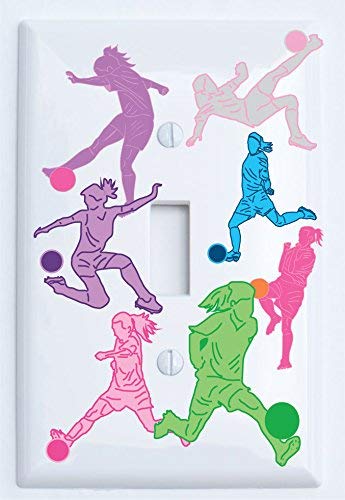 Girls Soccer Switch Plate Covers