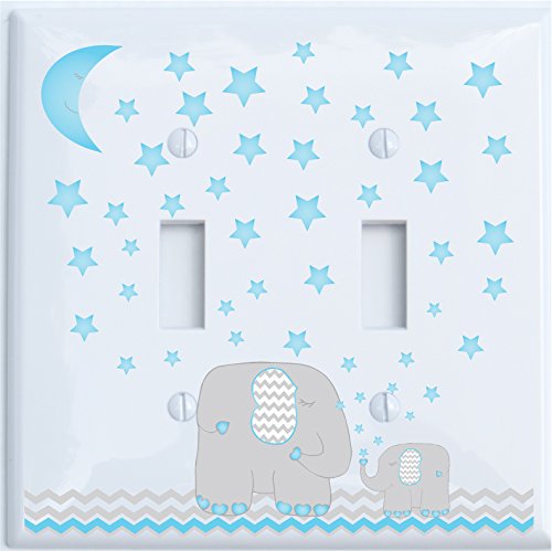 Blue Elephant Light Switch Cover Plates