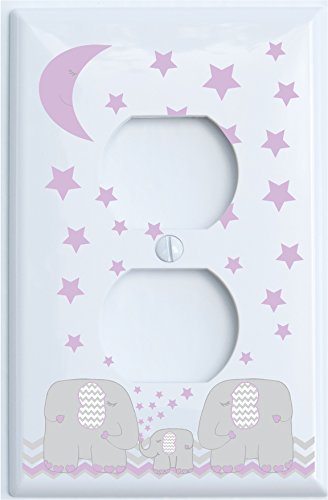 Purple Elephant Light Switch Cover Plates