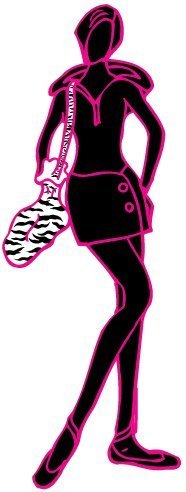 Zebra Print Fashion Model Wall Decals