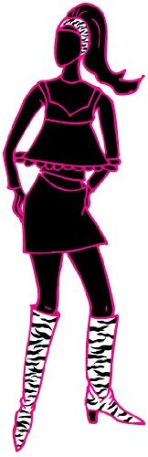 Zebra Print Fashion Model Wall Decals