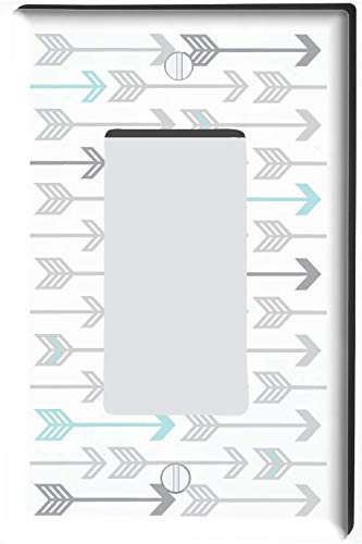 Seafoam Arrow Print Light Switch Cover Plate