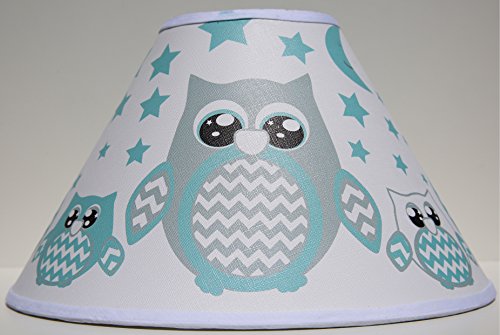 Seafoam Green Owl Lamp Shade | Woodland Nursery Decor