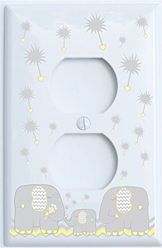Dandelion Elephant Light Switch Cover Plates and Outlet Covers