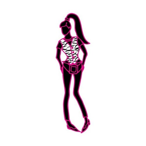 Zebra Print Fashion Model Wall Decals