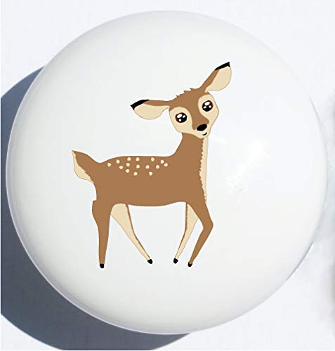 Single Woodland Forest Animal Ceramic Drawer Knobs Pulls Children's Nursery Decor
