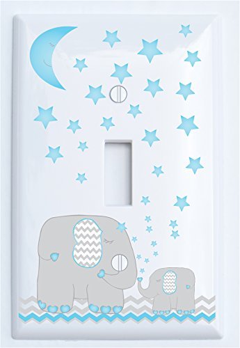 Blue Elephant Light Switch Cover Plates