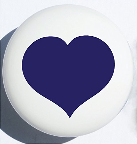 Single Heart Drawer Knob Pulls in Your Choice of Colors, Ceramic Cabinet Dresser Handles for Children's or Nursery Decor