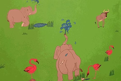 Giant Safari Animal Mural Wall Decal